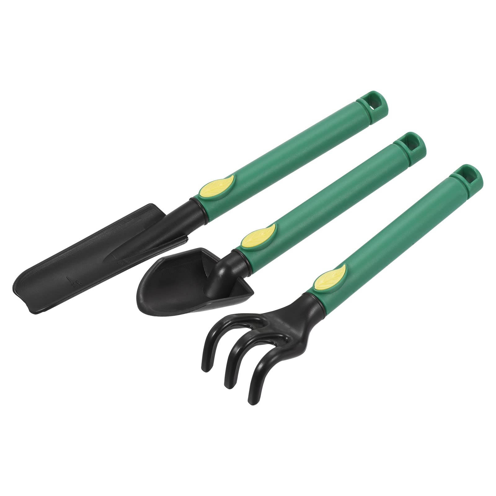 **MECCANIXITY Mini Garden Tools Set - 3Pcs Plastic Hand Tools for Gardening, Planting, and Transplanting (Trowel, Rake, Spade) - Ideal for Flowers, Succulents, Indoor & Outdoor Use**