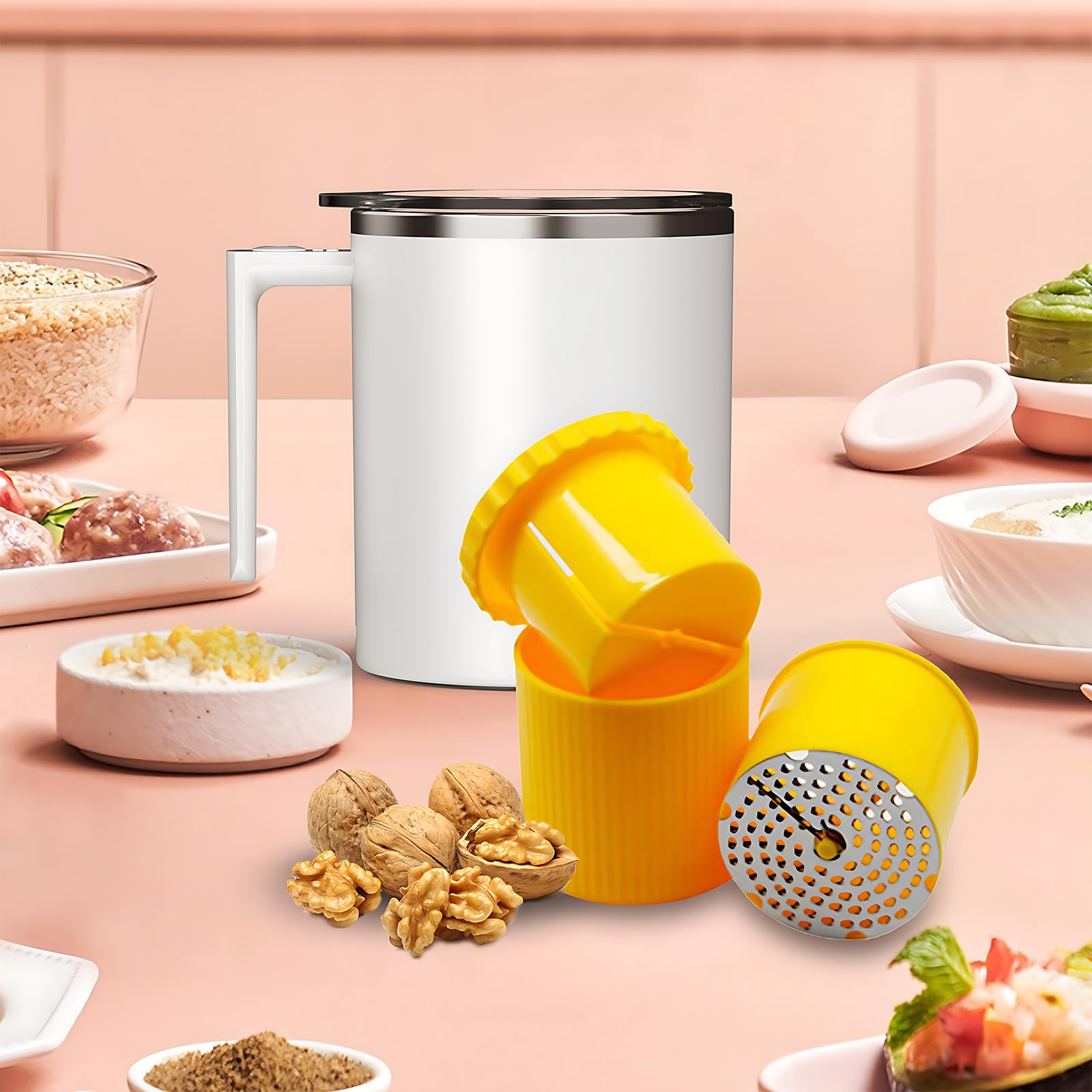 Premium Nutmeg Grater & Nut Grinder - Stainless Steel Multi-Functional Spice Grinder for Nutmeg, Walnuts, Peanuts, Coffee Beans & Seasonings - Perfect for Baking, Cooking & Coffee Brewing at Home