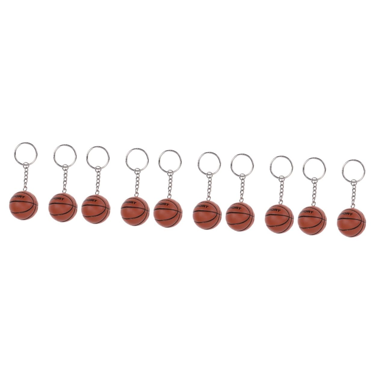 Kisangel 5 Sets Mini Basketball Hoop Keychain - Unique Boys & Girls Basketball Keyring Decor, Hanging Key Ring for Home, Office, or Car (2pcs x 5) - Perfect Gift for Sports Fans & Basketball Lovers