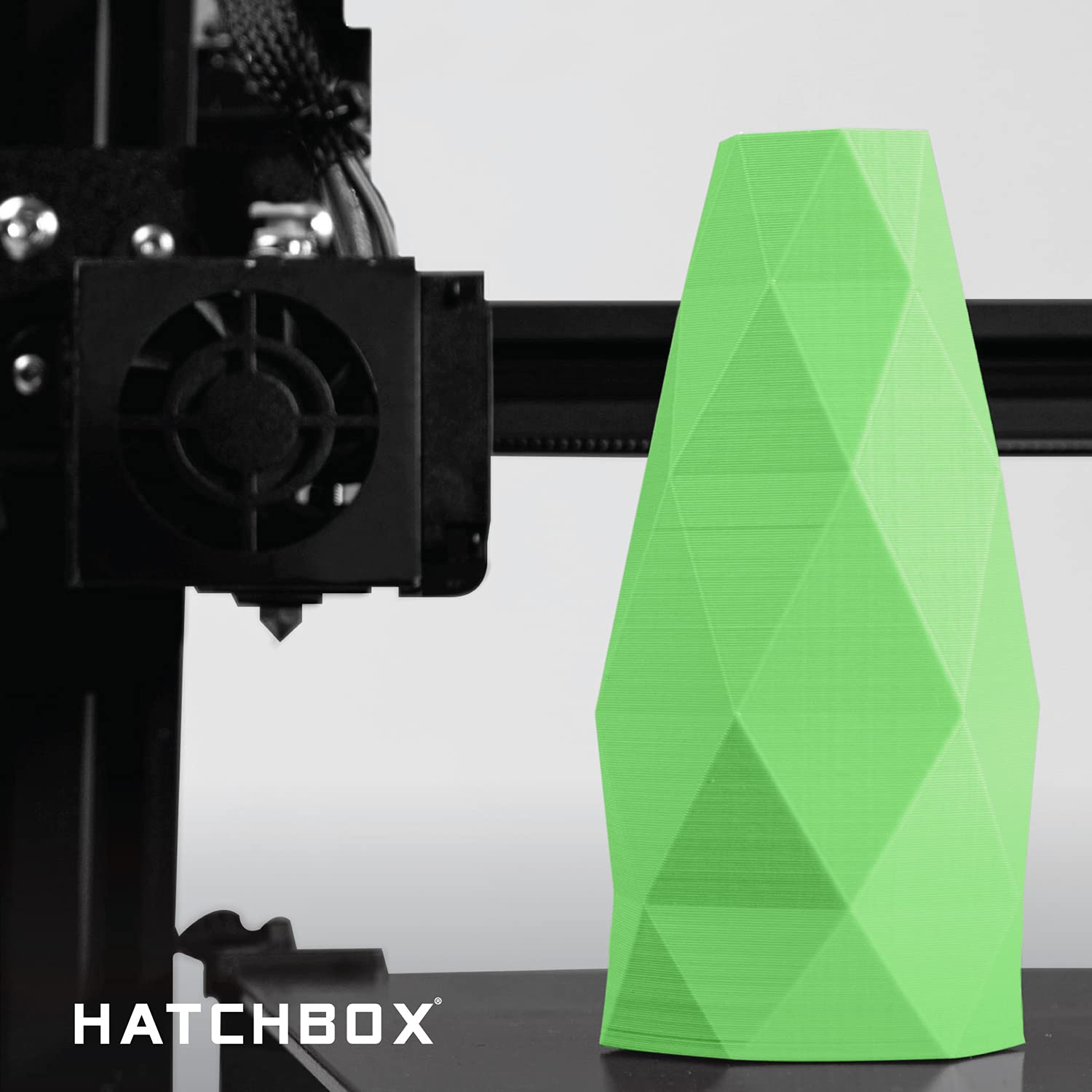 HATCHBOX 1.75mm Electric Lime PETG 3D Printer Filament - 1KG Spool, ±0.03mm Accuracy - High Strength & Durability for 3D Printing Projects, DIY Models & Prototypes