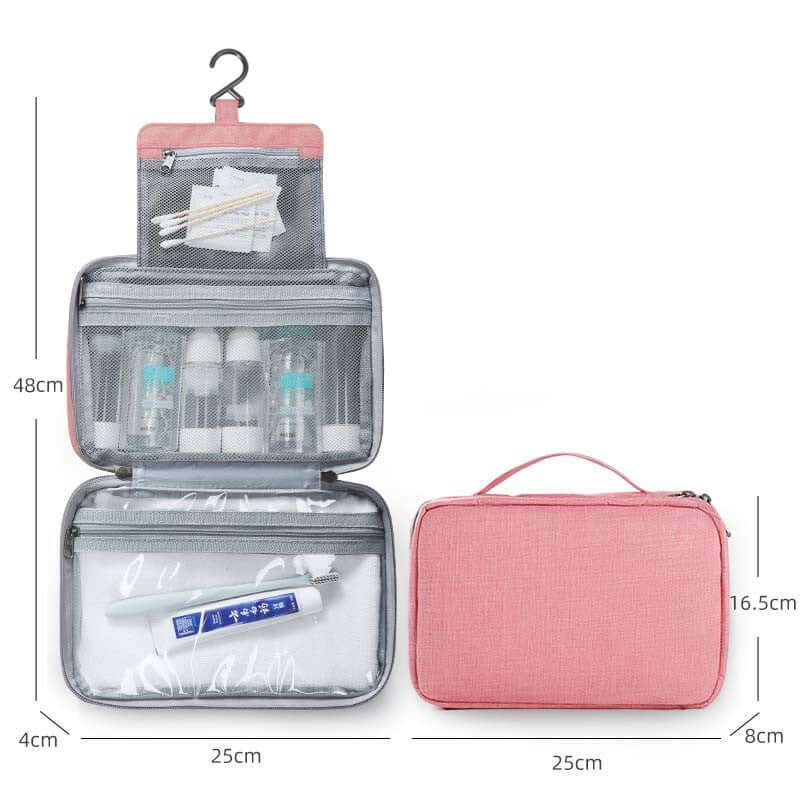Waterproof Hanging Foldable Travel Toiletry Bag for Women & Men - Perfect for Camping, Gym, and Vacation Trips | A1352