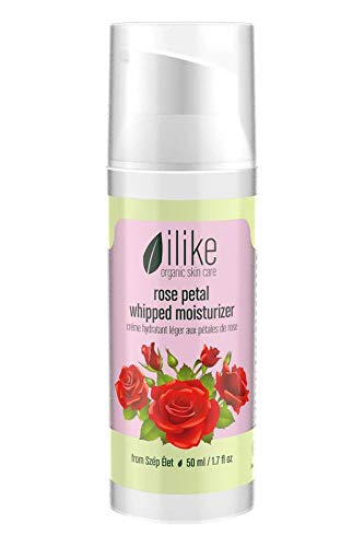 Organic Rose Petal Whipped Moisturizer for Face - Hydrating & Nourishing Cream for Dry Skin - Perfect for Daily Skincare Routine & Nighttime Use