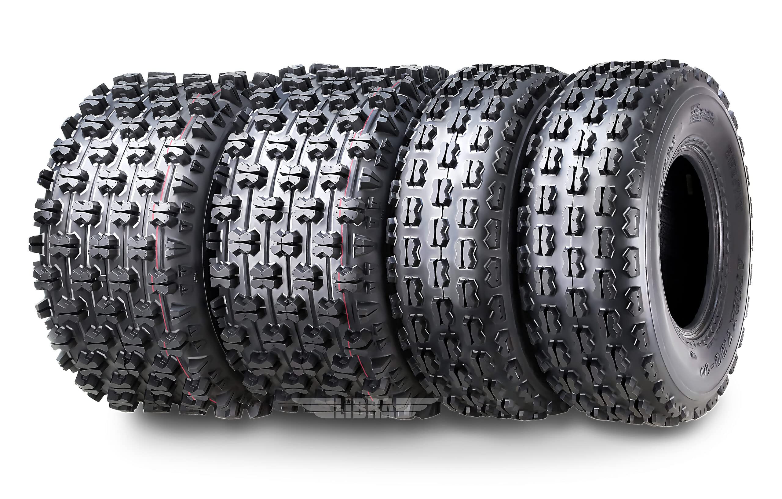 WANDA Set of 4 ATV Tires 22x7-10 & 22x10-10 for Kymco MXU 150 250 270 300 - High-Performance GNCC Racing Tires for Off-Road Trails, Mud, and Dirt Track Racing
