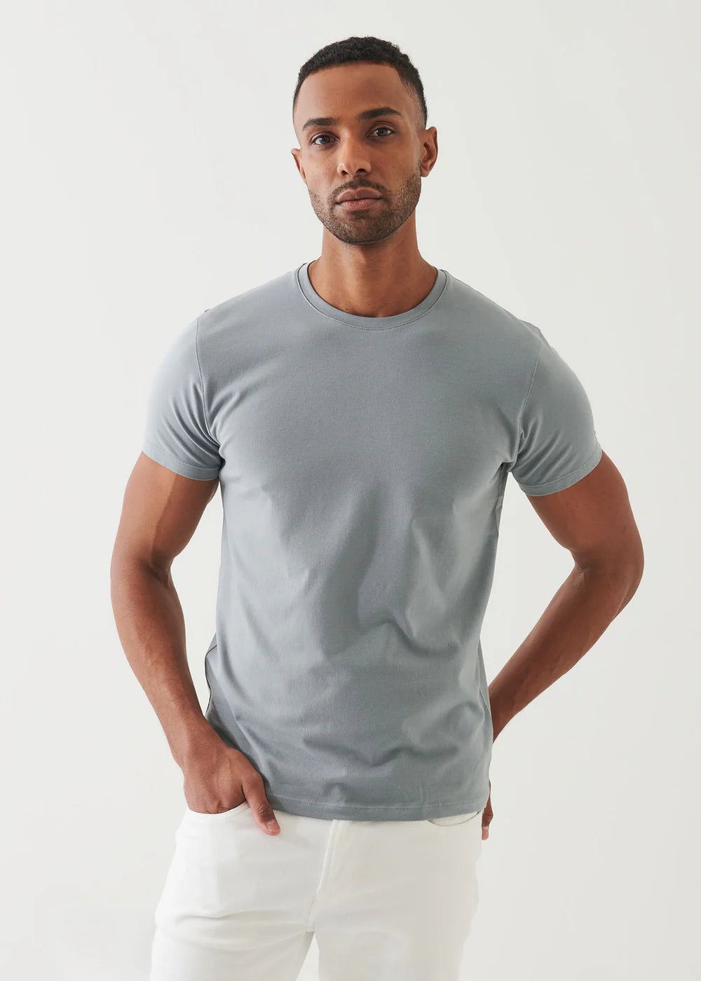 Premium Short Sleeve Pima Cotton Stretch Crew Neck T-Shirt for Men - Soft Breathable Tee for Casual Wear, Gym & Everyday Comfort