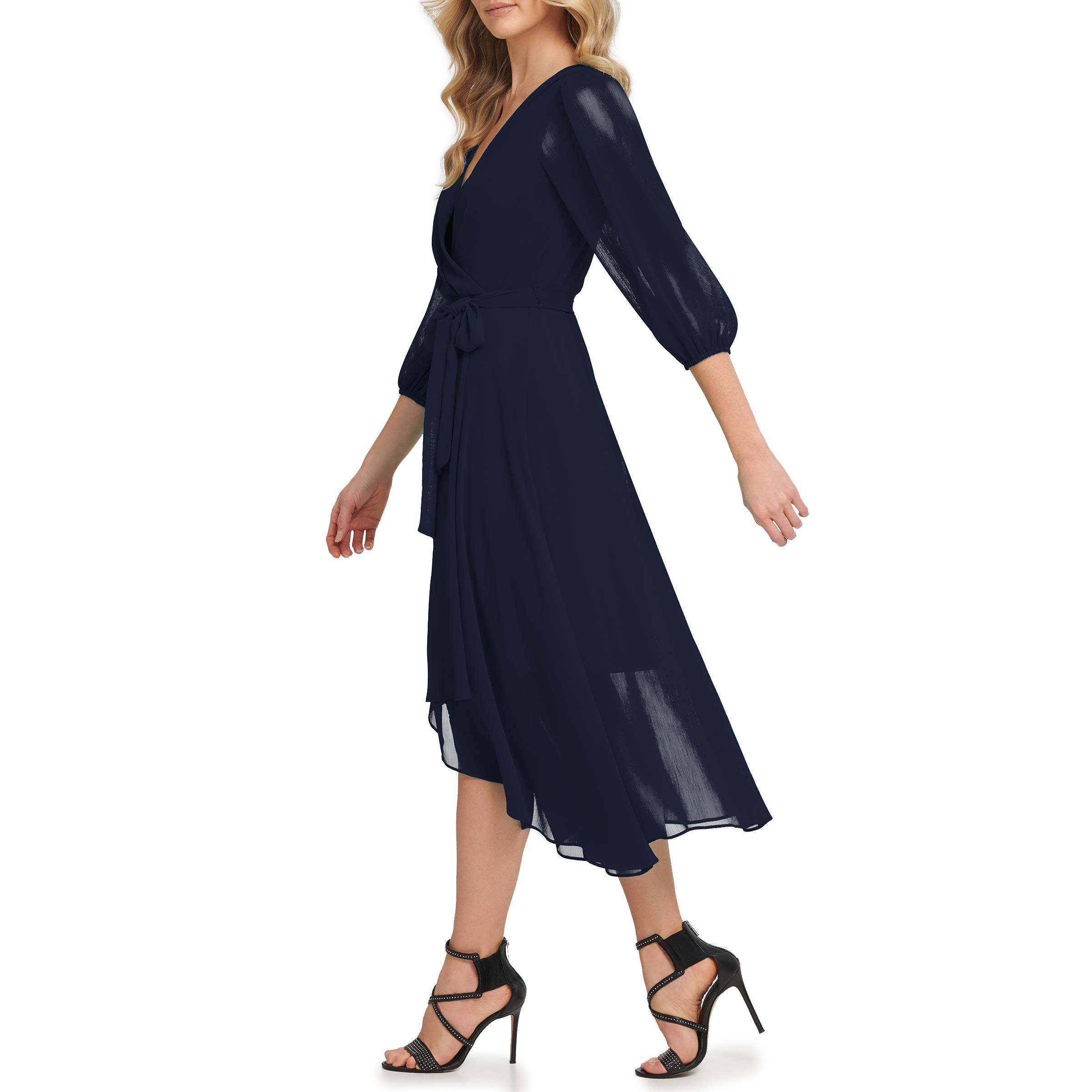 DKNY Women's Pleated Wrap Dress - Office & Party Wear