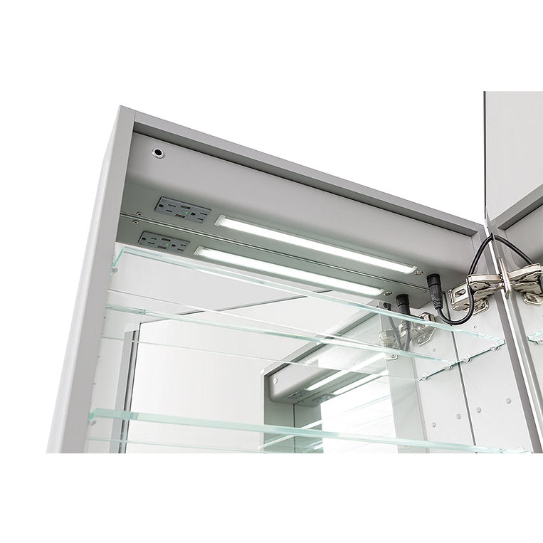 Aquadom Royale Plus 24x30 Right or Left Hinge LED Lighted Bathroom Medicine Cabinet - Perfect for Modern Bathrooms, Vanities & Home Decor