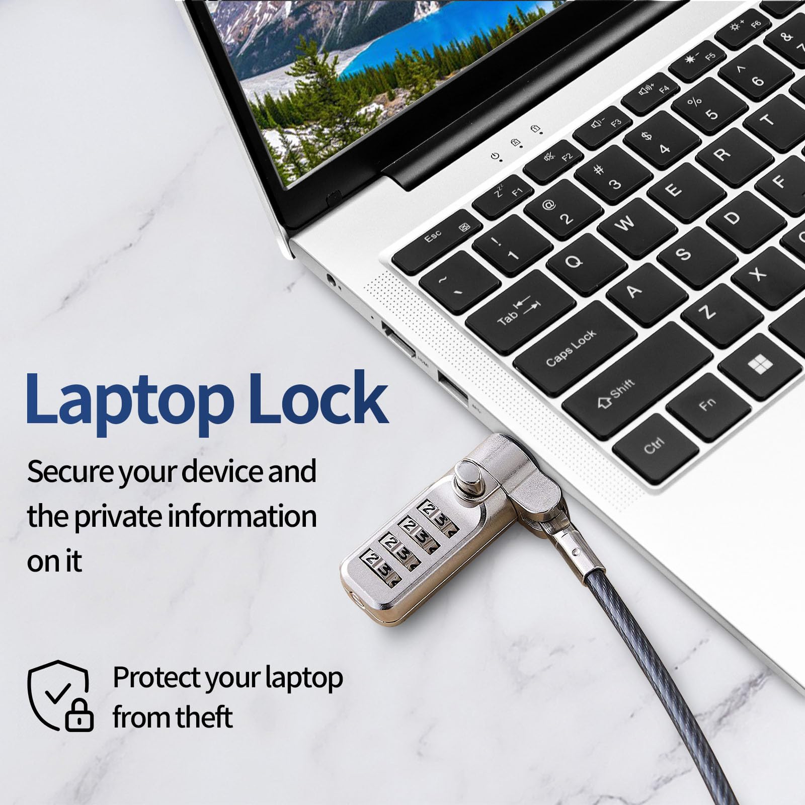 UDKED 17.3 Inch Laptop - Intel Celeron N5095 Processor (Up to 2.9GHz), 16GB DDR4 RAM, 256GB SSD, FHD IPS Display, 180° Hinge, Backlit Keyboard, Fingerprint Reader, HDMI Port (Silver) - Perfect for Work, Study & Entertainment