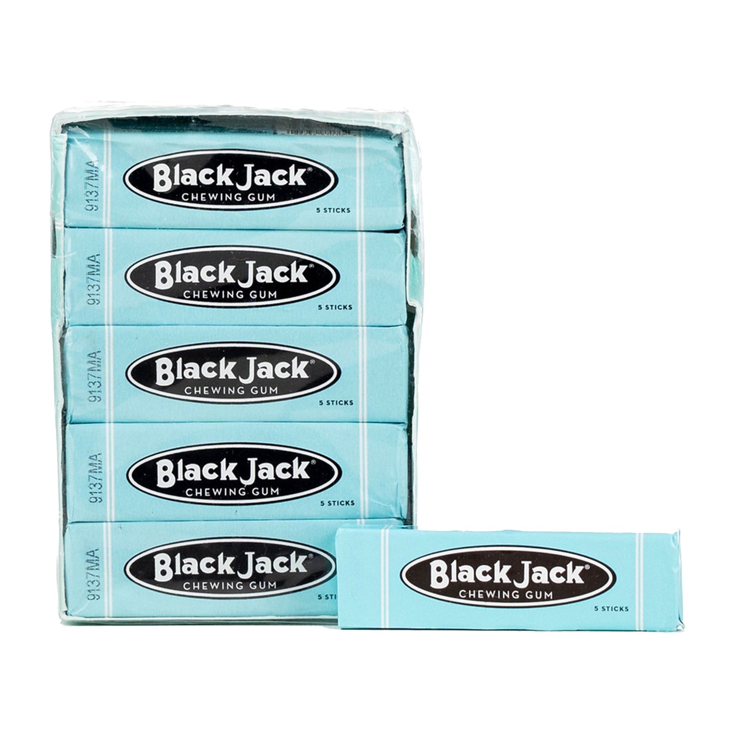 Gerrit's Black Jack Chewing Gum (5-Piece) | 20-Count Box | Fresh Breath for Work, School & Travel