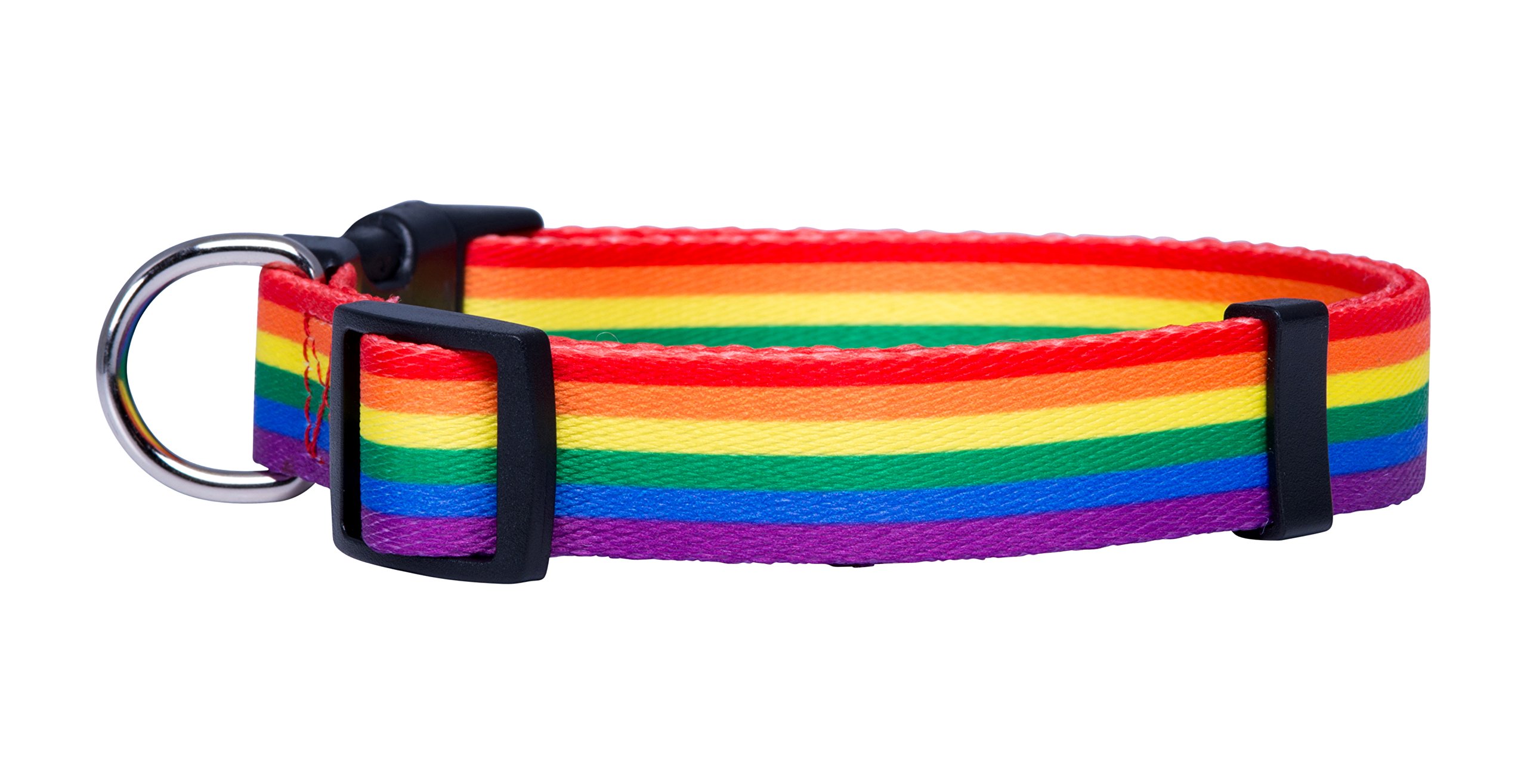 Rainbow Flag Dog Collar for Pride Parade - LGBTQ+ Equality Pet Accessory with Gay Pride Decor - Perfect for Pride Events, Pet Parades & LGBT Ally Gifts (Large Size)