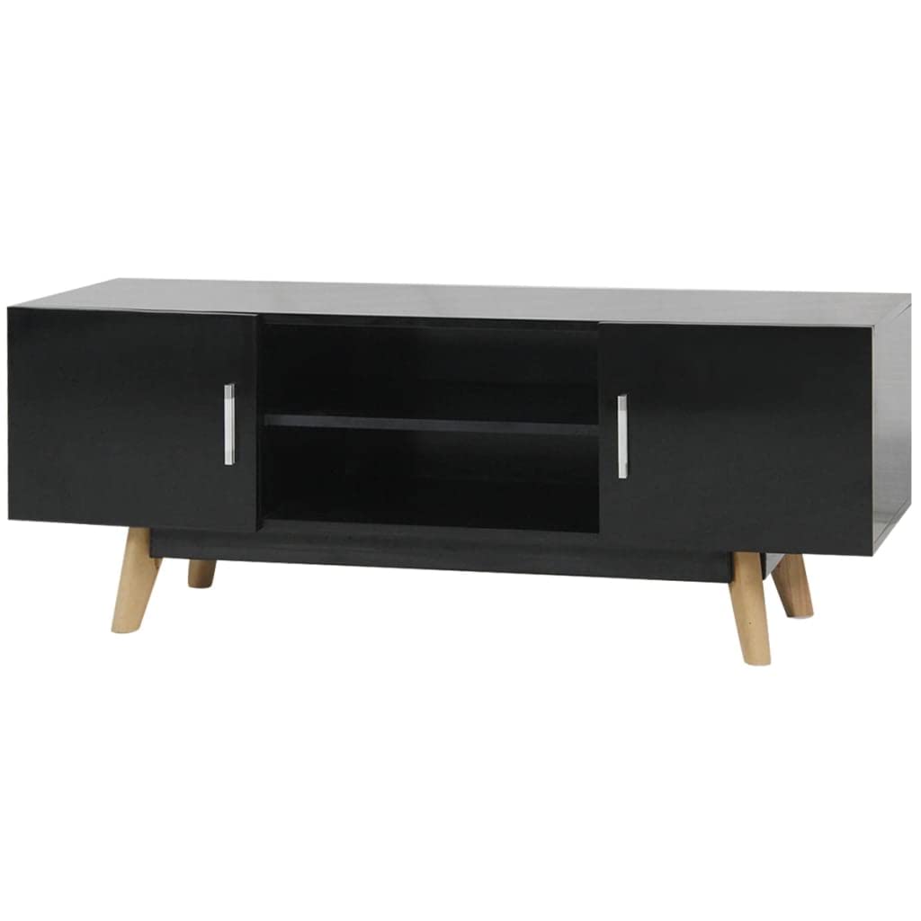 Modern High Gloss TV Stand Console with Storage - 47.2