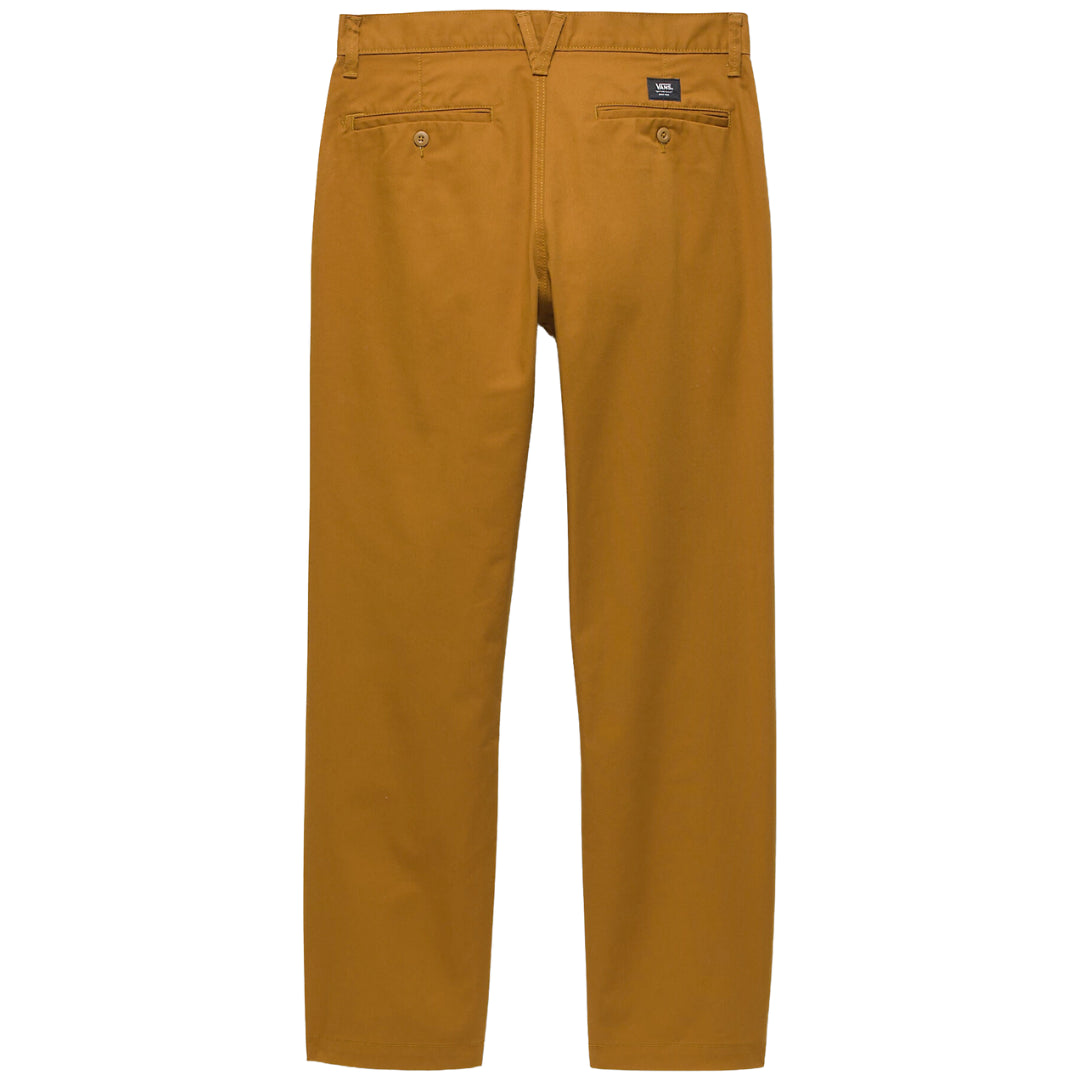 VANS Authentic Relaxed Chino Pants for Men - Comfortable Casual Slim Fit Trousers in Golden Brown | Perfect for Work, Travel & Everyday Wear