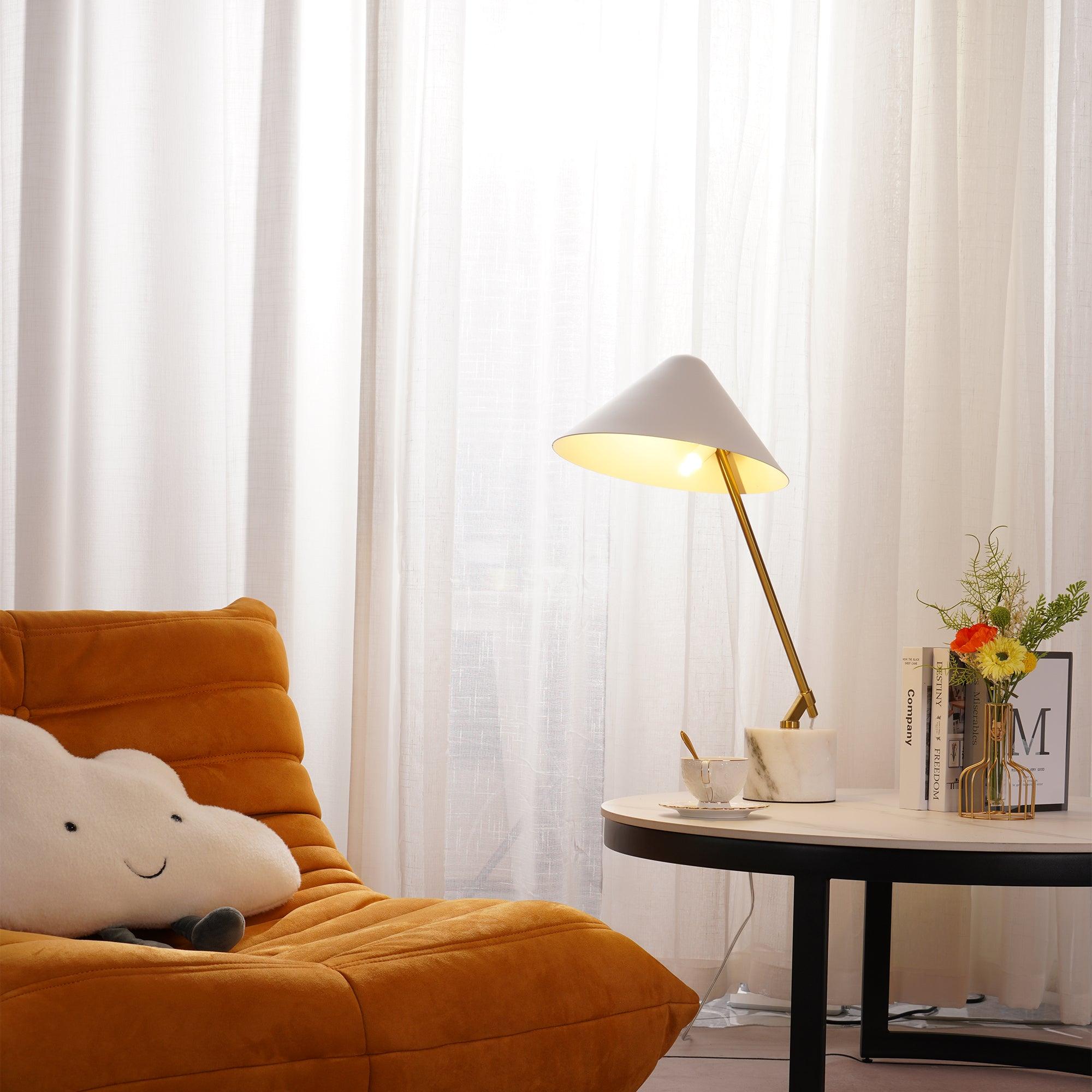 Mini Table Lamp with Hat Design - Stylish & Compact Nightstand Light for Bedroom, Living Room, or Office Decor