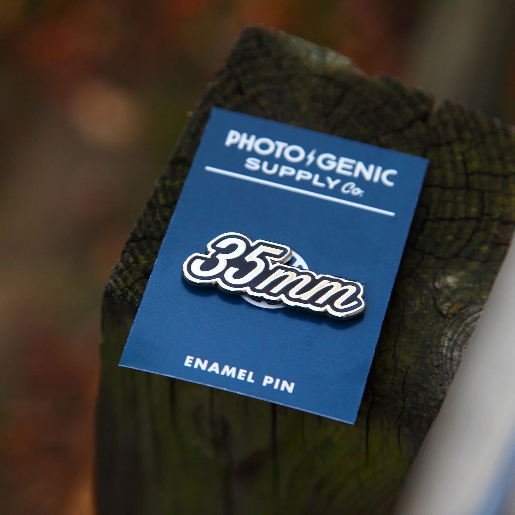 Photogenic Supply Co. 35mm Silver Enamel Pin - Collectible Lapel Pin for Backpacks, Hats & Denim Jackets - Unique Fashion Accessory for Gifts & Outfits
