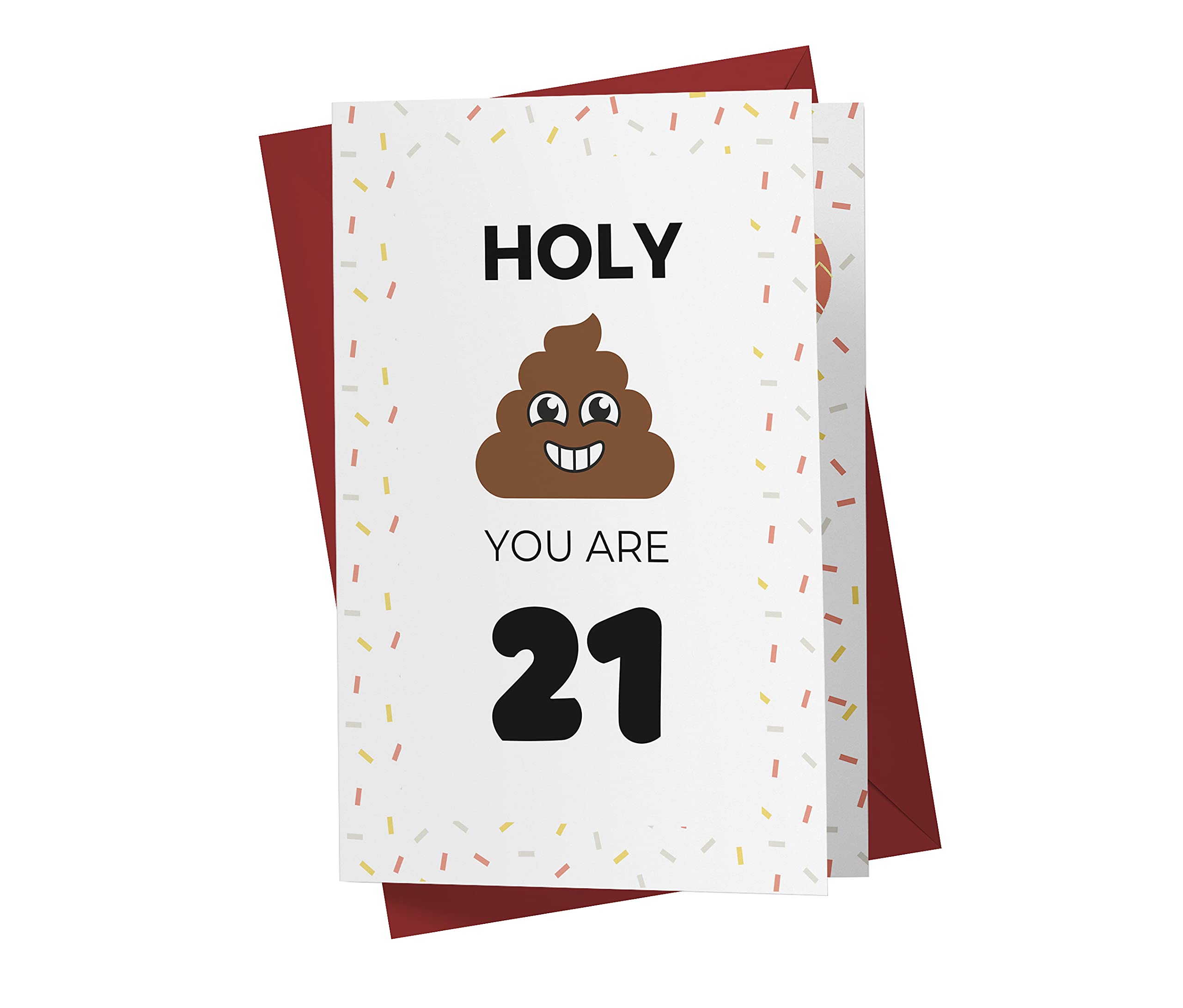 Karto Funny 21st Birthday Card with Red Envelope - Perfect for Milestone Celebrations, Gifts & Parties
