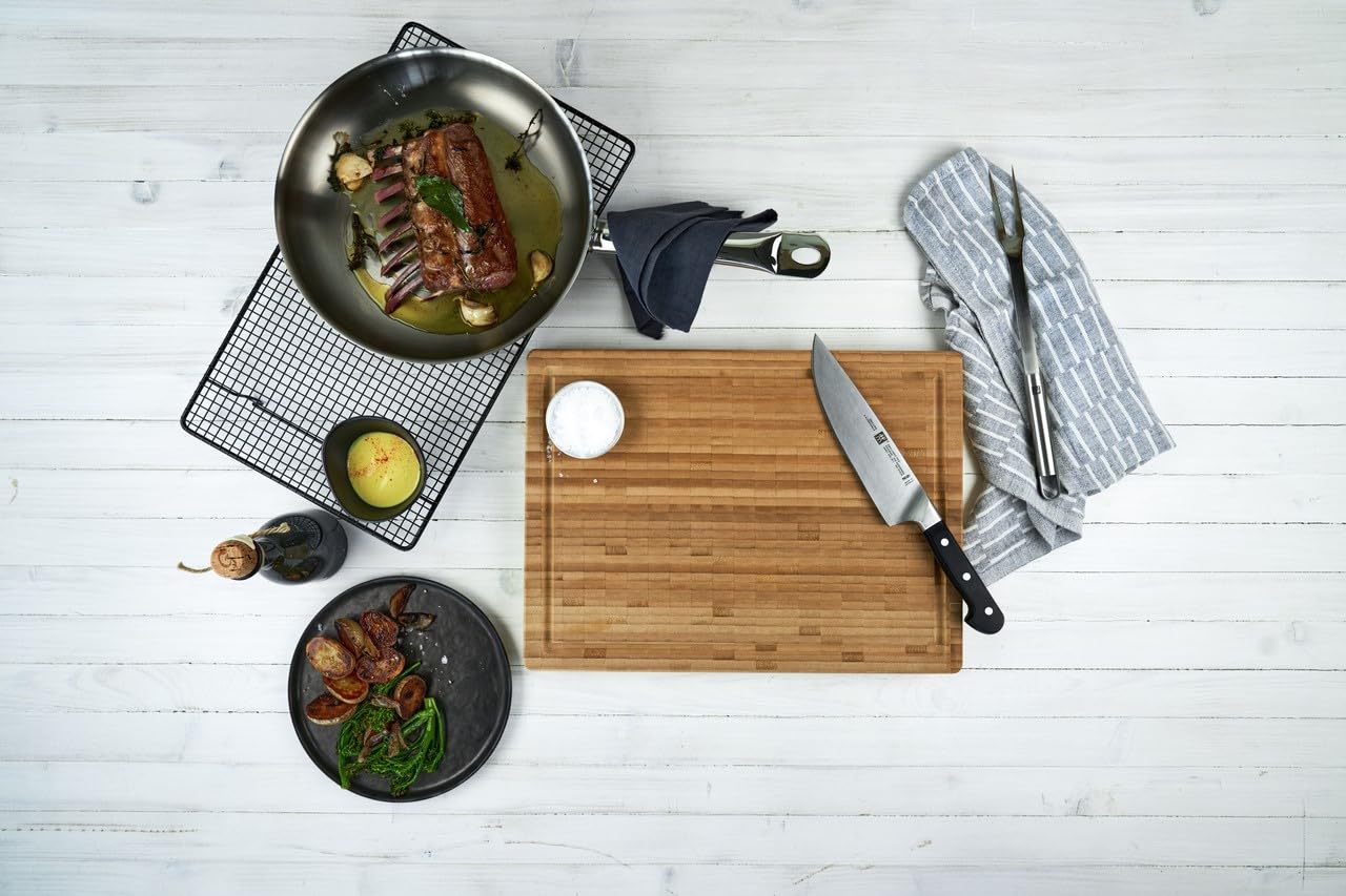 ZWILLING Premium Bamboo Cutting Board - Large Size for Kitchen, Meat & Vegetables | Durable & Eco-Friendly Chopping Board for Home Chefs & Cooking Enthusiasts