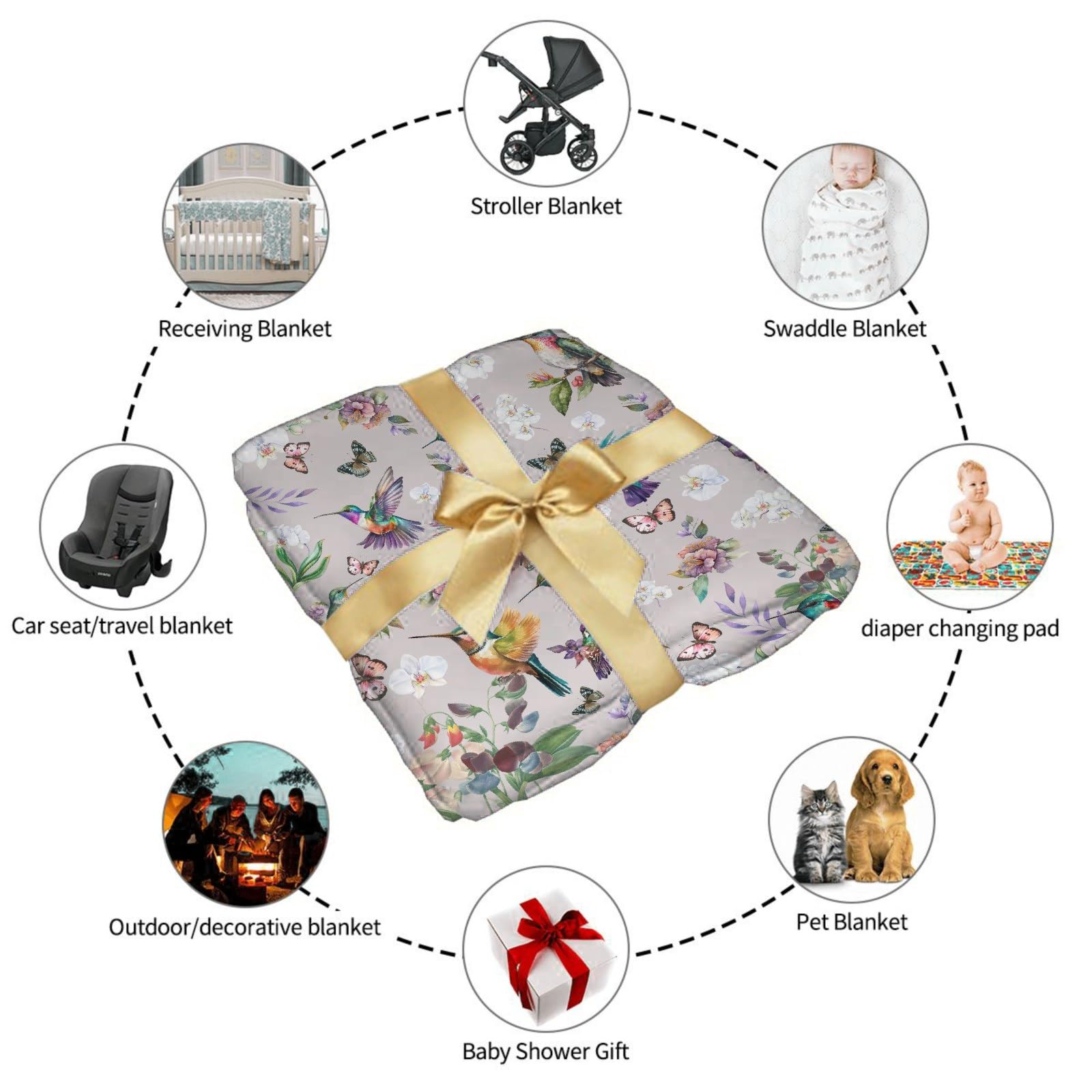 Hummingbird Throw Blanket 40