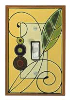 All Fired Up Single Switch Plate Cover - Leaf Spiral Design #AG305 - Perfect for Home Decor & Kitchen Renovation
