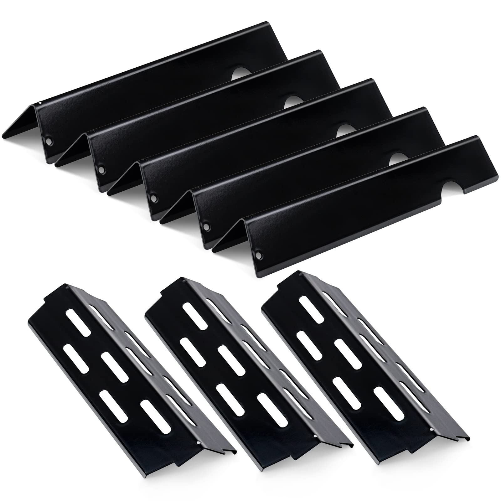 Weber Genesis II Flavorizer Bars & Heat Deflector Replacement Set (3+5 Pack) - Durable Grill Accessories for BBQ, Smoking & Outdoor Cooking