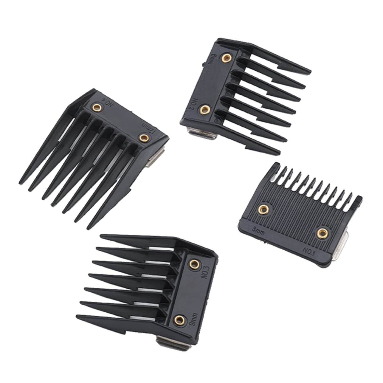 FRCOLOR 8PCS Professional Barber Comb Set - Hair Clipper Guide Attachments for Beard Trimming, Taper Fade, Ear Line & Styling | Detachable Clipper Guards for Men's Grooming & Hairdressing Tools Replacement | Perfect for Home Haircuts & Salon Styling