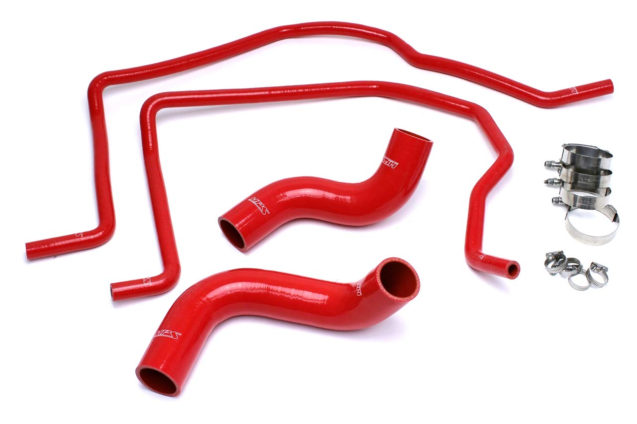 HPS 57-1498-RED High-Temperature Red Silicone Radiator Hose & Heater Hose - Durable Replacement for Cars, Trucks, SUVs - Perfect for Engine Cooling System Upgrades & Performance Modifications