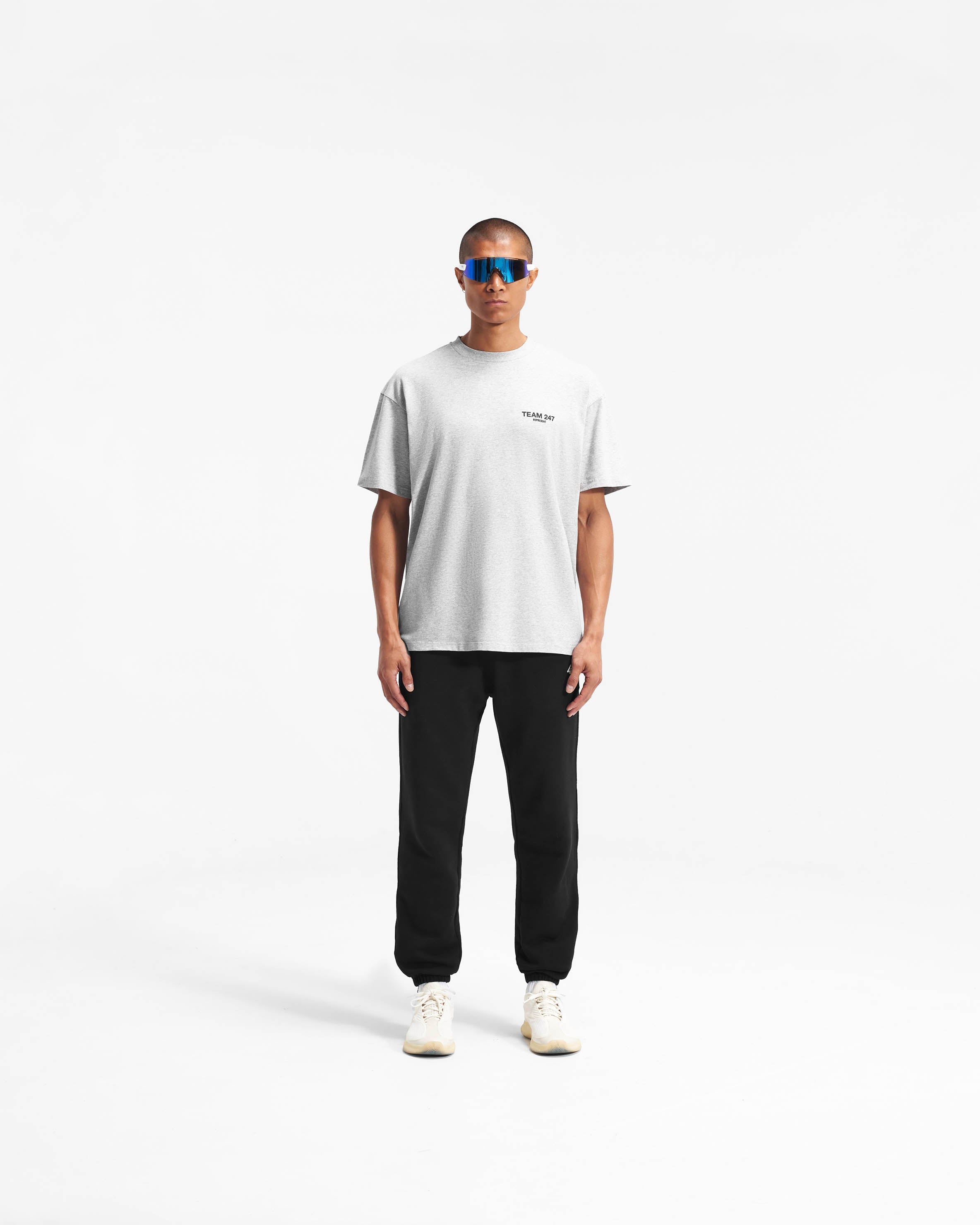 Team 247 Oversized T-Shirt for Men & Women - Soft Cotton Ash Grey Casual Tee - Perfect for Streetwear, Lounge & Everyday Comfort