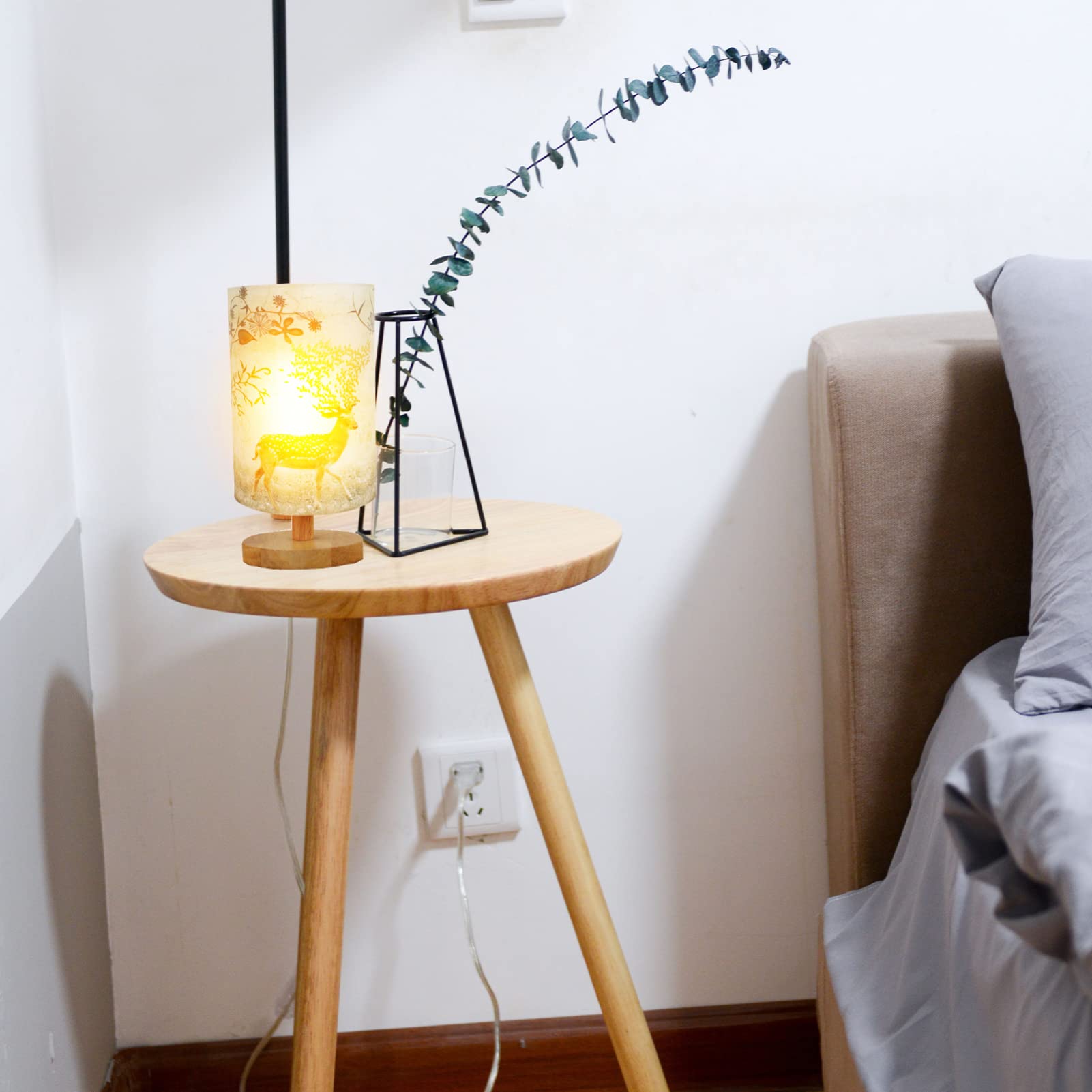 Premium Fabric Clip-On Lamp Shade - Square Drum Style for Table, Floor & Wall Lamps | Chandelier & Bulb Cover | Elegant Room Lighting Decor for Living Room, Bedroom & Office