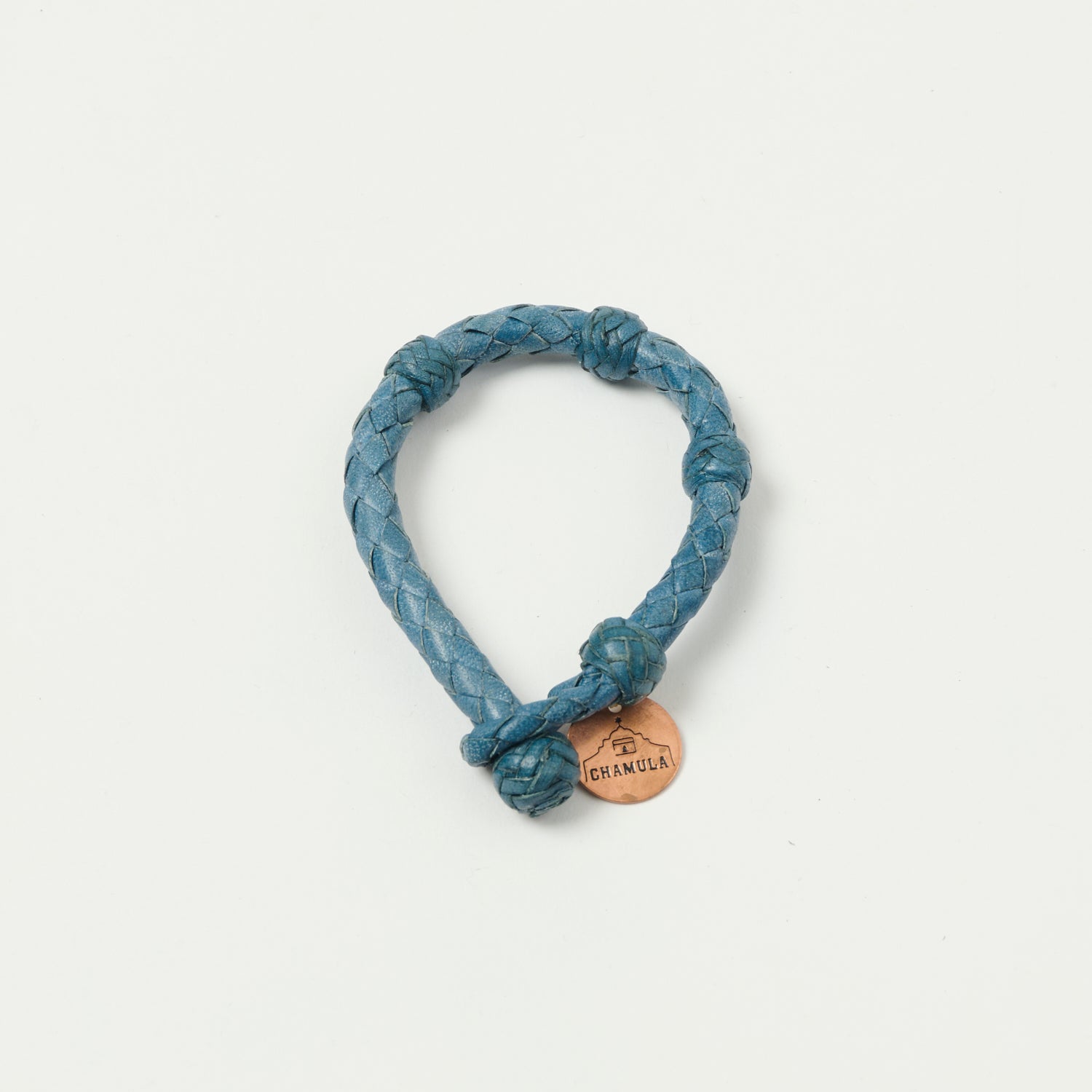 Chamula Round Leather Bracelet for Women - Handmade Genuine Leather Blue Bracelet - Boho Chic Jewelry for Everyday Wear & Gift Giving