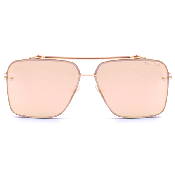 Bella Rose Gold Oversized Square Aviator Sunglasses for Women - Trendy Fashion Shades for Outdoor Activities, Beach, Driving & Summer Vacations