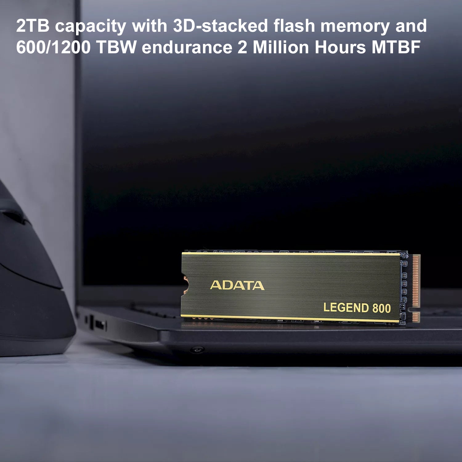 ADATA 2TB SSD Legend 800 NVMe PCIe Gen4 x4 M.2 2280 Internal Solid State Drive - Up to 3,500MB/s Read Speed, 3D NAND Technology, High Endurance Storage for Gaming PC, Laptop & Workstation - Perfect for Fast Boot, Gaming & Video Editing