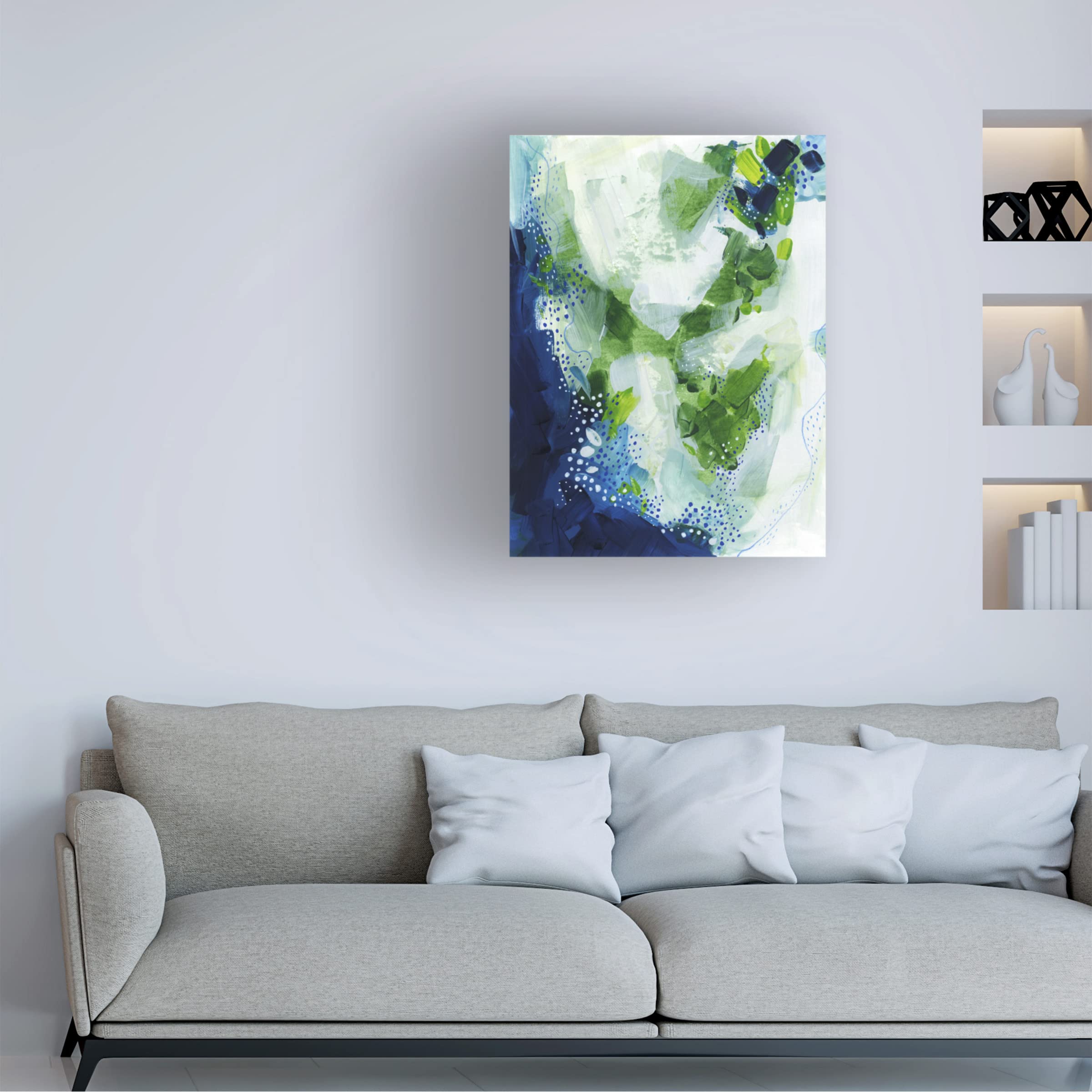 Trademark Fine Art 'Interlude' Canvas Wall Art by Ishita Banerjee - Modern Abstract Painting for Living Room, Bedroom & Office Decor