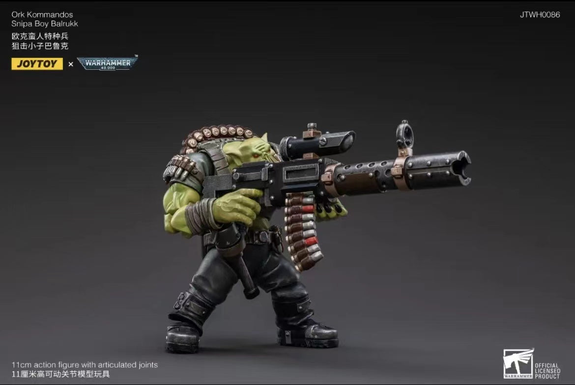 JOYTOY 1/18 Scale Warhammer 40K Ork Kommandos Action Figure - Highly Detailed Collectible Model for Tabletop Gaming & Display