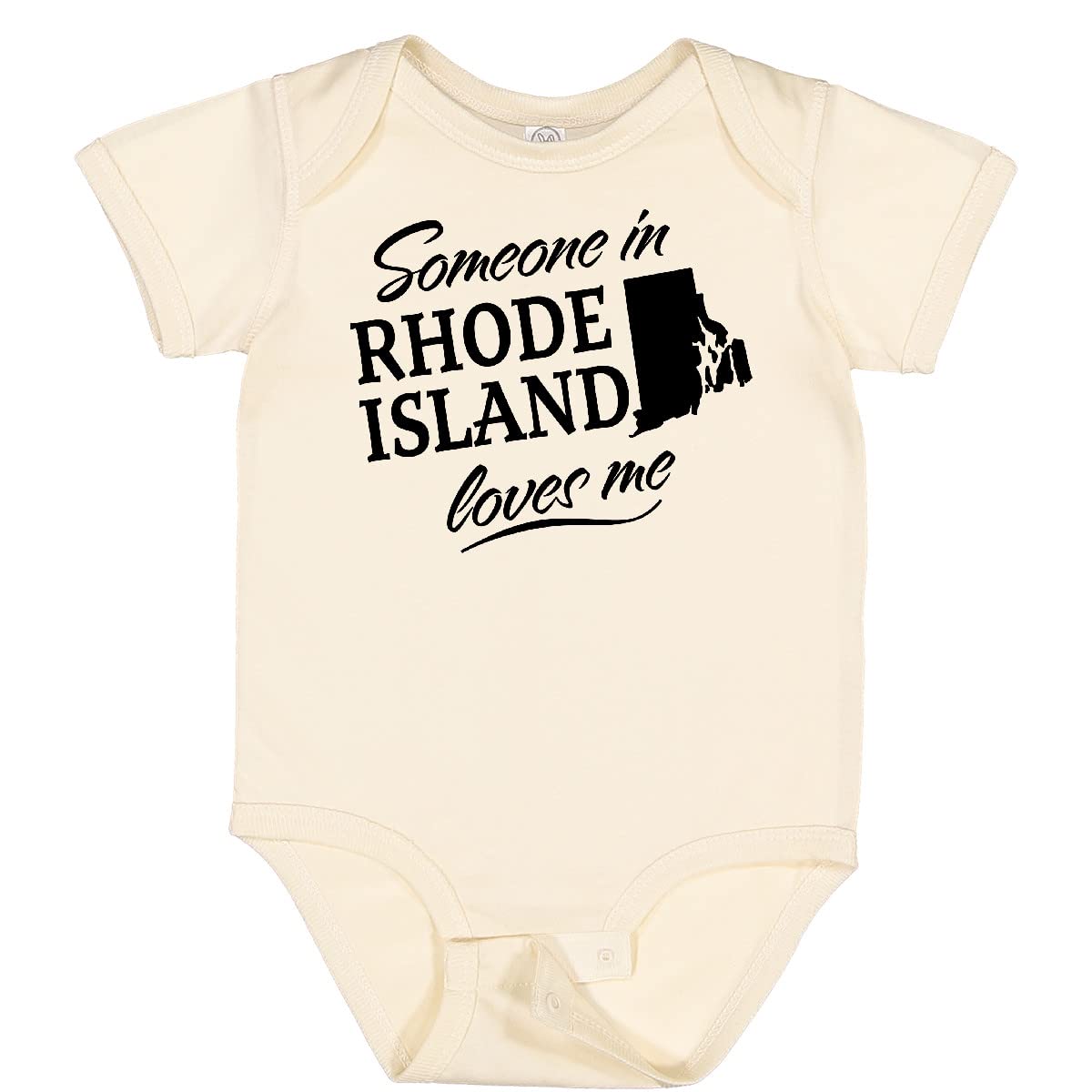 Inktastic Someone in Rhode Island Loves Me Baby Bodysuit - Cute & Comfortable Infant Onesie for Newborns, Holidays & Family Photos