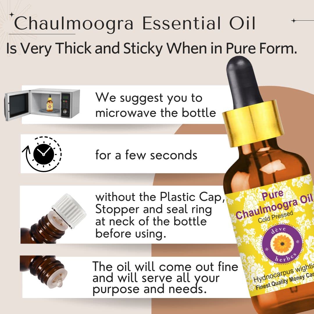 Pure Chaulmoogra Oil (Hydnocarpus Wightiana) - Cold Pressed 1250ml (42 oz) - Natural Skin & Hair Care Solution for Eczema, Psoriasis & Dry Scalp - Perfect for Massage, Aromatherapy & DIY Beauty Products