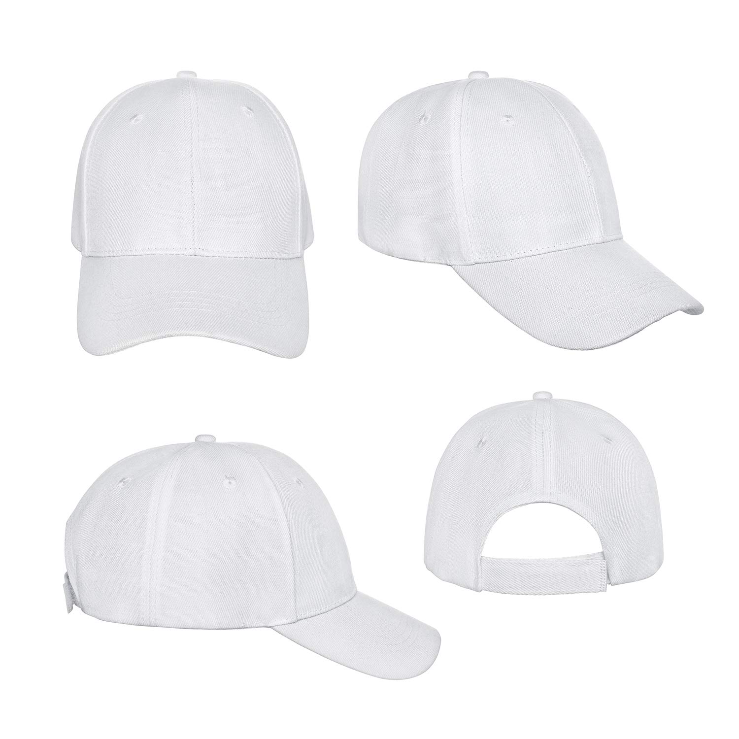 Balec Plain Baseball Cap - Adjustable Back Strap for Men & Women - Perfect for Outdoor Sports, Casual Wear & Sun Protection