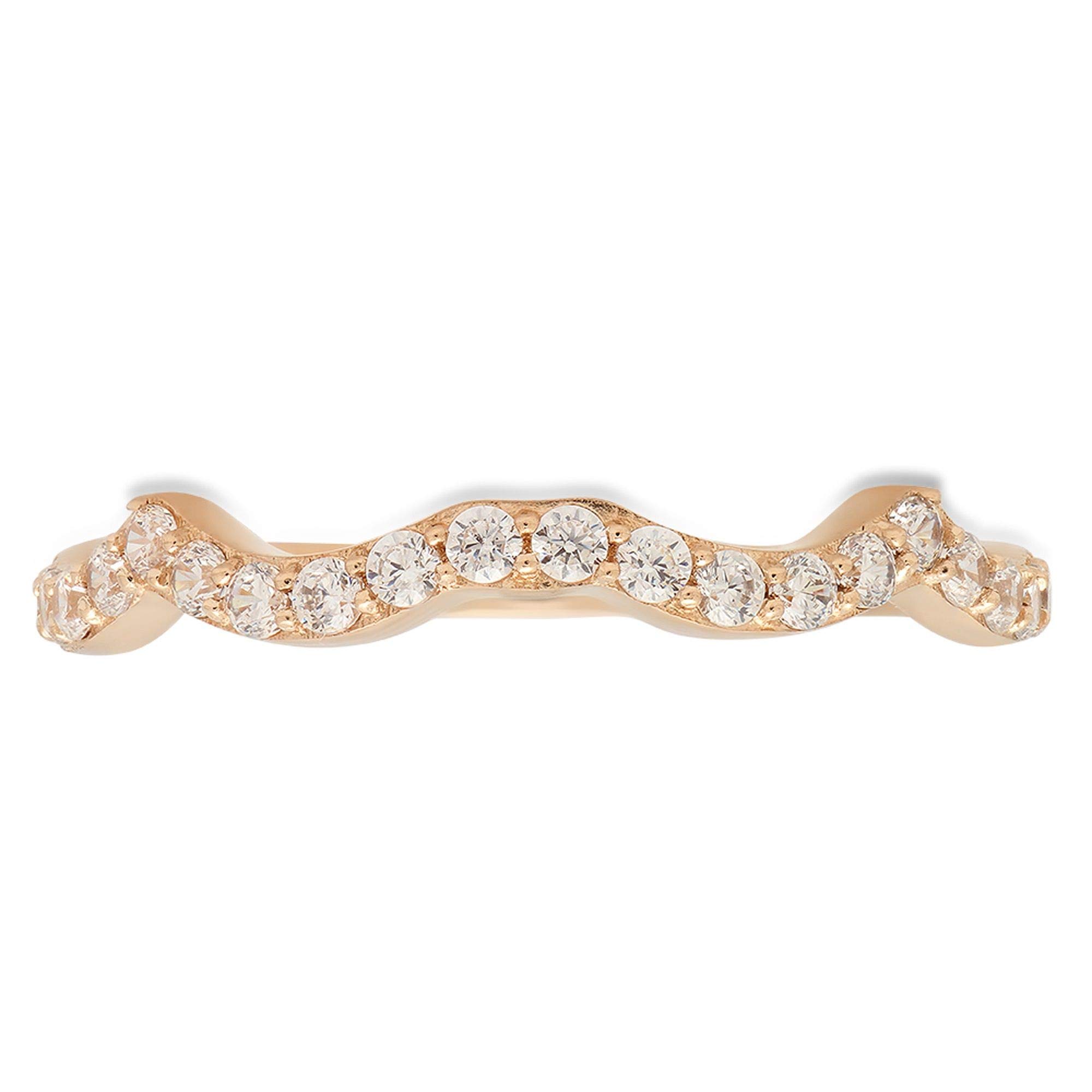 0.2 Carat Brilliant Round Cut Conflict-Free Natural Diamond Ring - VS1-VS2 Clarity, G-H Color, Solid 14K Yellow Gold Stackable Band - Elegant Art Deco Wedding, Engagement & Promise Ring for Women - Perfect for Anniversaries, Proposals & Everyday Wear