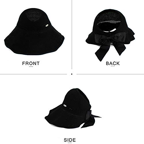 LABANCA Women's Braided Visor Cap - Open Top Ponytail Sun Hat for Beach, Running & Outdoor Activities - UV Protection, Foldable & Adjustable Summer Sun Visor for Women