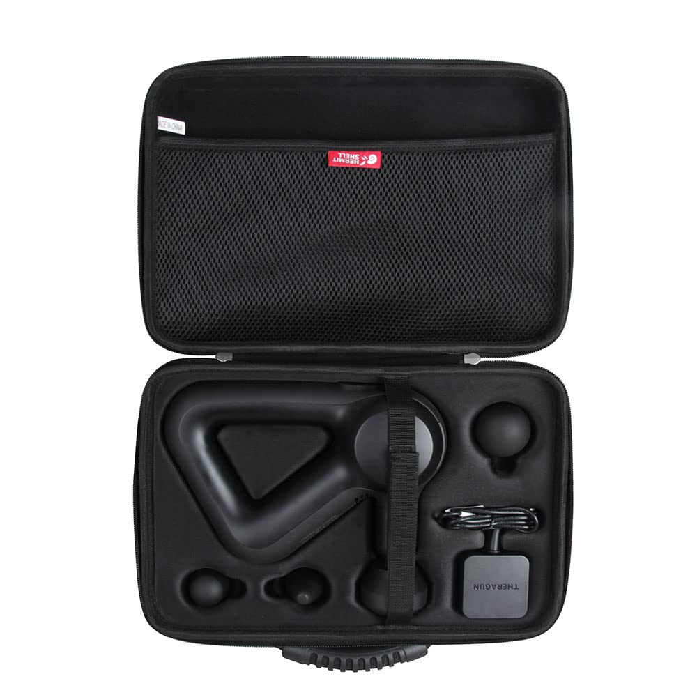 Theragun Prime Travel Case by Hermitshell - Durable Protective Cover for Percussive Massage Gun, Deep Tissue Therapy Device (Black) - Perfect for Gym, Travel & Home Muscle Recovery
