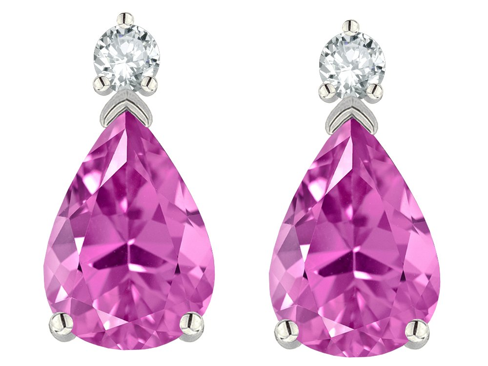 14K Solid Gold Pear Shape Drop Earrings - 8x6mm Classic Studs for Women, Gift for Her, Valentine's Day, Anniversary, Wedding, Party & Special Occasions