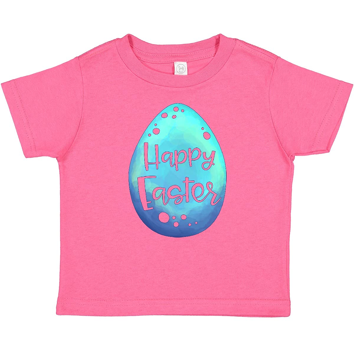 Inktastic Happy Easter Blue Easter Egg Baby T-Shirt - Cute Easter Outfit for Infants & Toddlers - Perfect for Easter Photos, Egg Hunts & Family Gatherings