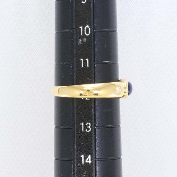 18K Yellow Gold Sapphire and Diamond Ring for Women - Elegant Blue Sapphire Engagement Wedding Band - Perfect for Proposals, Anniversaries, and Special Occasions
