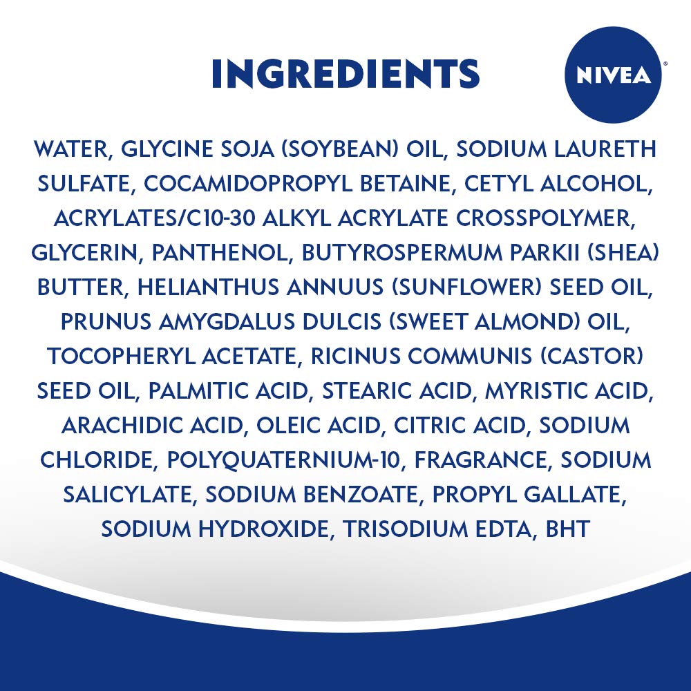 NIVEA Shea Butter Nourishing Body Wash for Dry Skin - Deep Moisturizing Shower Gel with Natural Oils, 20 Fl Oz (Pack of 2) - Hydrating Bath Essential for Winter & Sensitive Skin Care Routine