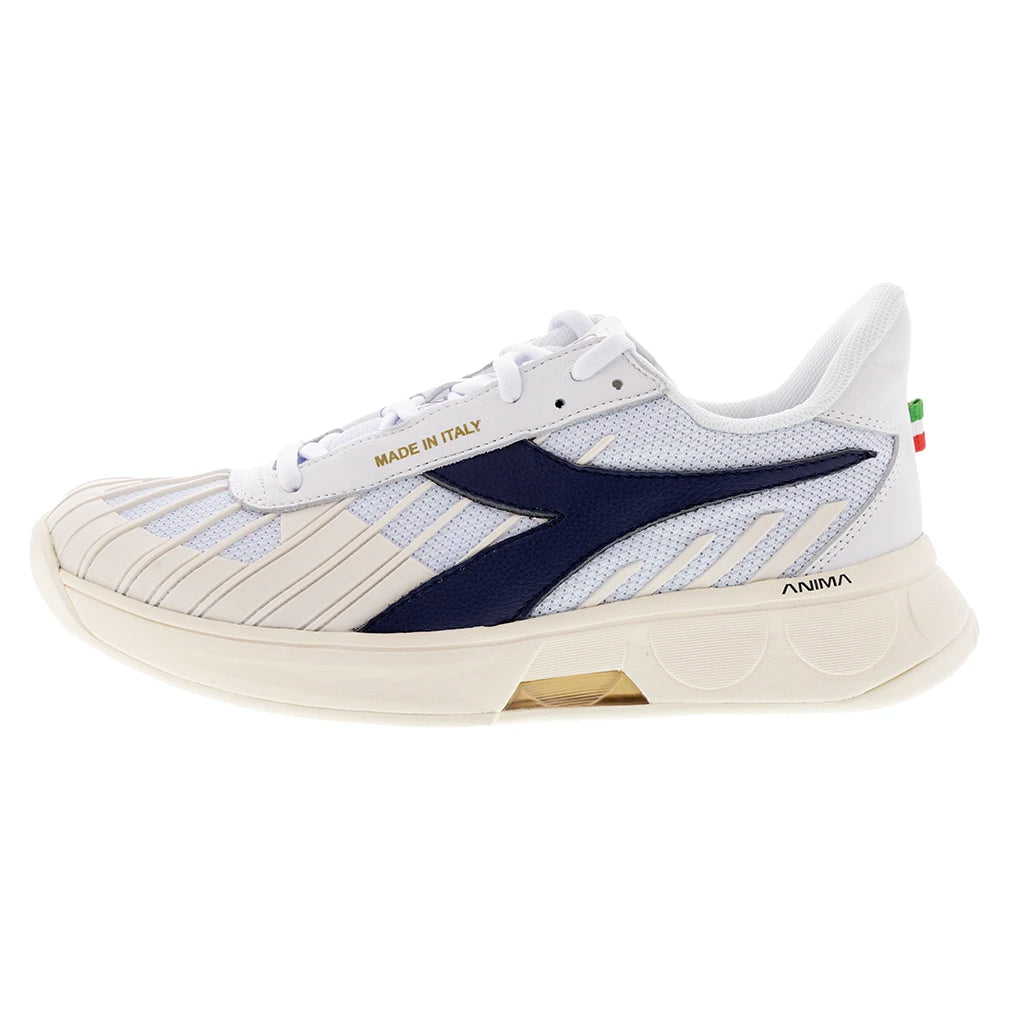 B. Elite Star Tennis Shoes for Men & Women - White & Blue Corsair Design - Lightweight & Breathable for Running, Training & Casual Wear