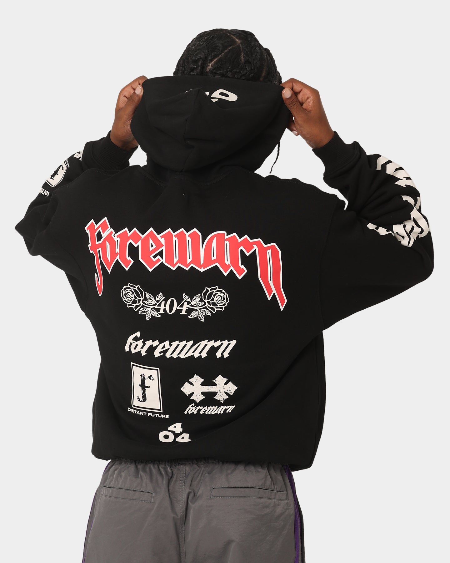404 Forewarn Hoodie Black - Stylish & Comfortable Men's Pullover for Casual Wear, Street Fashion & Outdoor Activities