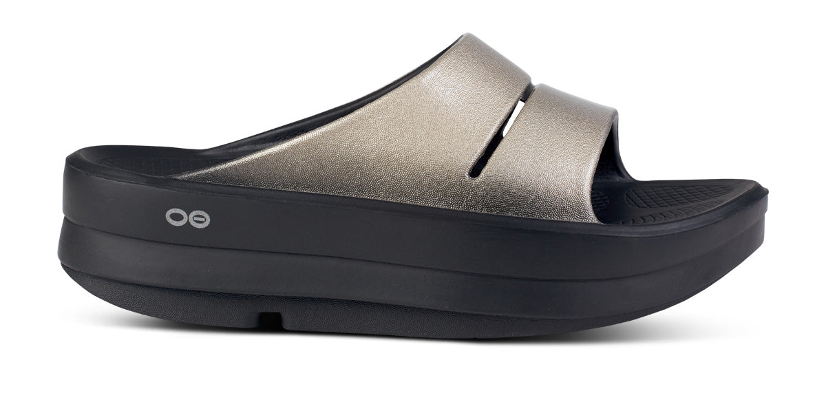 Women's OOmega OOahh Luxe Sandal - Comfortable Summer Casual Sandals for Women, Lightweight Latte Color Beach Walking Shoes | Perfect for Vacation, Travel & Outdoor Activities