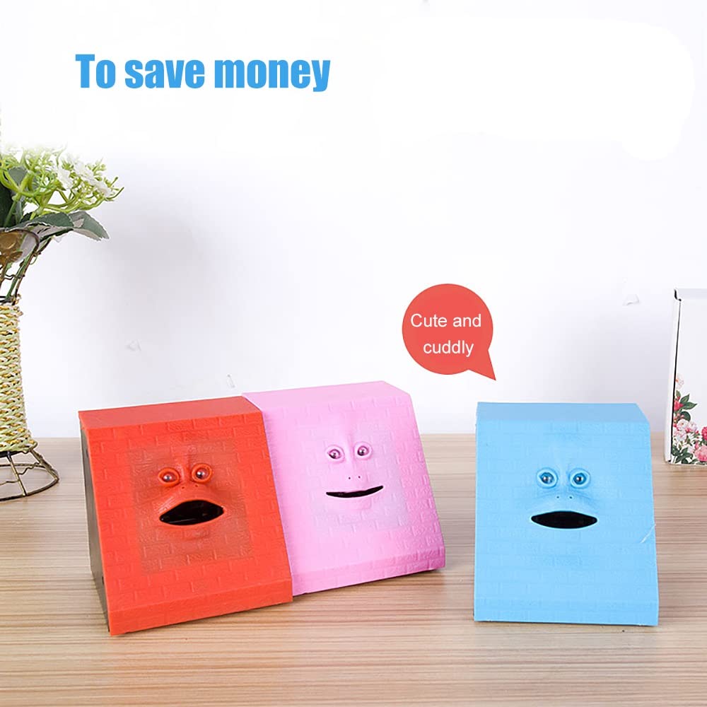 Automatic Smart Piggy Bank with Face Recognition - Chewing Money Saving Jar for Kids, Cat Safe Box, Intelligent Sensor Savings Jar (Pink) - Perfect for Teaching Children Financial Responsibility & Fun Home Decor