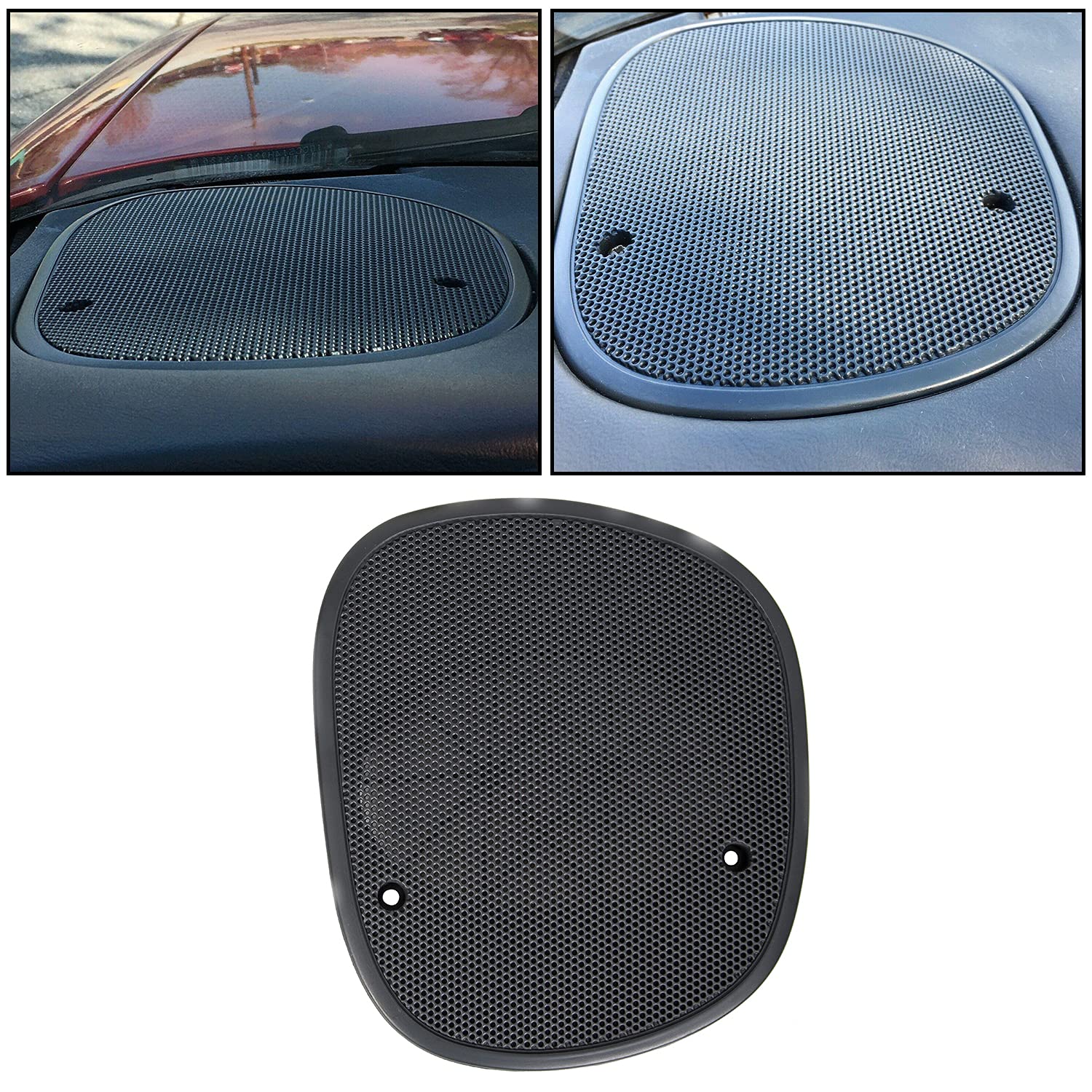 ECOTRIC Driver Side Dash Speaker Cover Grille Compatible with 1998-2005 GMC Jimmy Sonoma S10 Blazer Bravada - Replacement for OEM Part 15046441 in Dark Gray | Perfect for Car Audio Upgrades & Interior Restoration