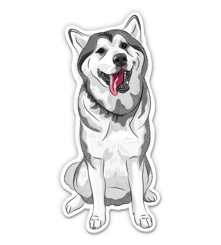 Husky - 3 Inch Vinyl Sticker Decal - Waterproof Durable Adhesive for Cars, Laptops, Water Bottles, Phones - Perfect for Personalizing Vehicles, Tech Gear & Drinkware