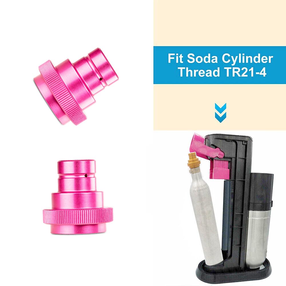 Upgraded CO2 Quick Adapter for Terra Soda Maker - TR21-4 Male Thread Valve Refill Kit Compatible with Blue CO2 Cylinders | Perfect for Home Carbonation & Sparkling Water Machines