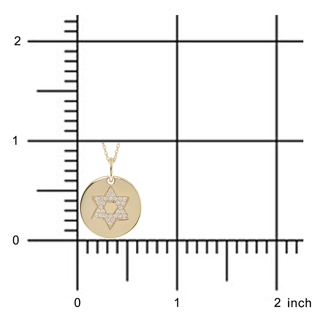 14K Gold Diamond Star of David Pendant Necklace for Women - Elegant Jewish Jewelry Gift for Hanukkah, Bat Mitzvah & Everyday Wear