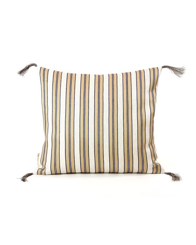 Kudde Bolster Blue Striped Pillow - Comfortable Support for Sofa, Bed, and Lounge - Perfect for Home Decor and Relaxation